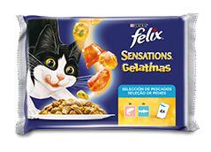 Felix Sensations Selecção de Peixes em Gelatina 4x100gr
