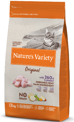 Nature Variety Gato Adulto Sterilised Perú no grain 1,25kg