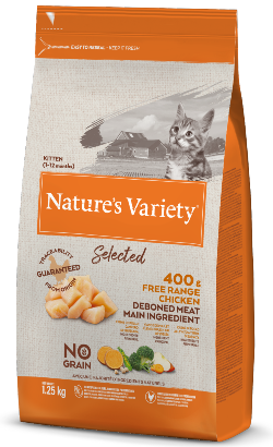 Nature Variety Kitten Selected No Grain Frango 1,25kg