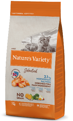 Nature Variety Gato Selected No Grain Salmão Noruega 1,25kg