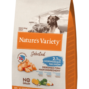 Nature Variety Cão Mini Adulto Selected No Grain Salmão Noruega 1.5Kg